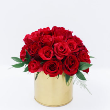 Red Rose Compote Centerpiece