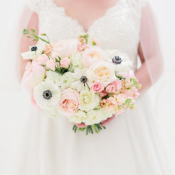 Blush + Navy Bridal Bouquet